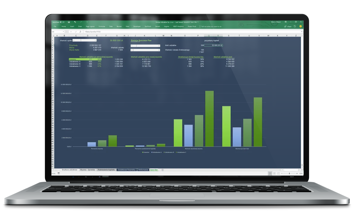 deal model 4 earn out