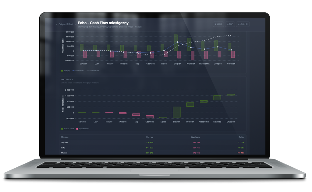 Echo in Iris Main View Cash Flow