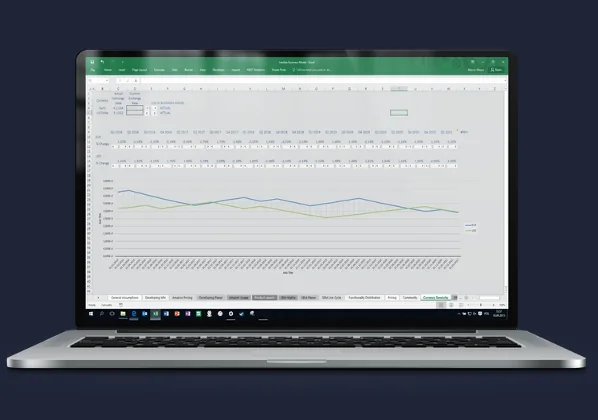 Excel model aplikacji – symulacja wahań kursowych i analiza wrażliwości walutowej projektu