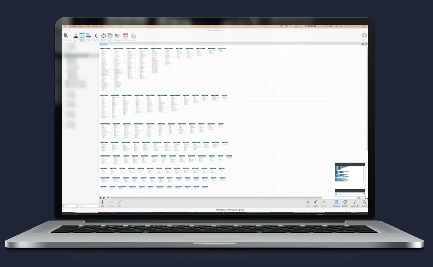 Email segmentation and data enrichment; view of a laptop screen with the system module.